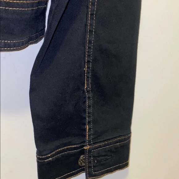 Seduction dark  Wash Denim Stretch jean Jacket - Picture 8 of 12